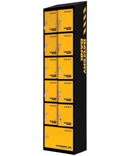 Battery Bank 10 Door Charging Locker
