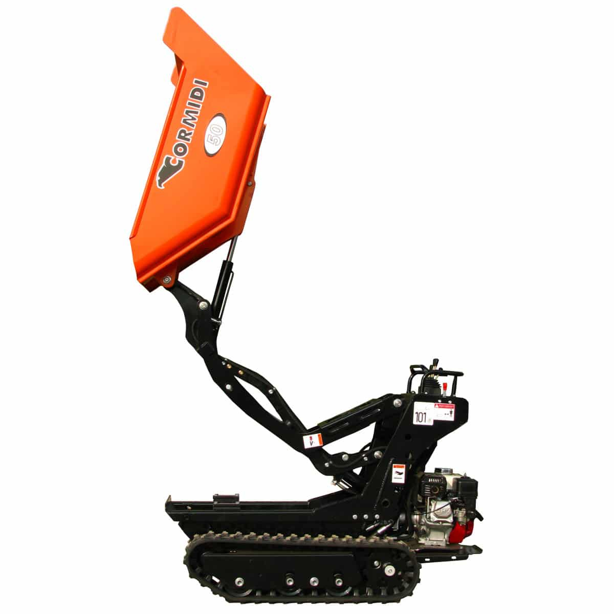Tracked Barrow, High Tip Cormidi, Petrol 500kg Capacity