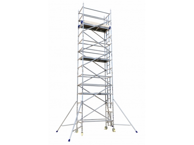 Single Width Aluminium Scaffold Tower (10.2m Platform Height - 12.2 Working Height)