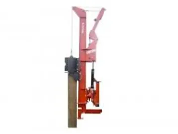 Excavator mounted post knocker