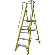 Glass Fibre Mega Platform Steps with Handrails